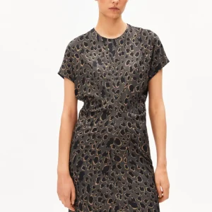 LEO-FLEDERMAUSÄRMEL MIDI-KLEID | dark steel-black