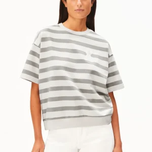 BAMIKAA  GESTREIFTES SWEATSHIRT | undyed-seal grey